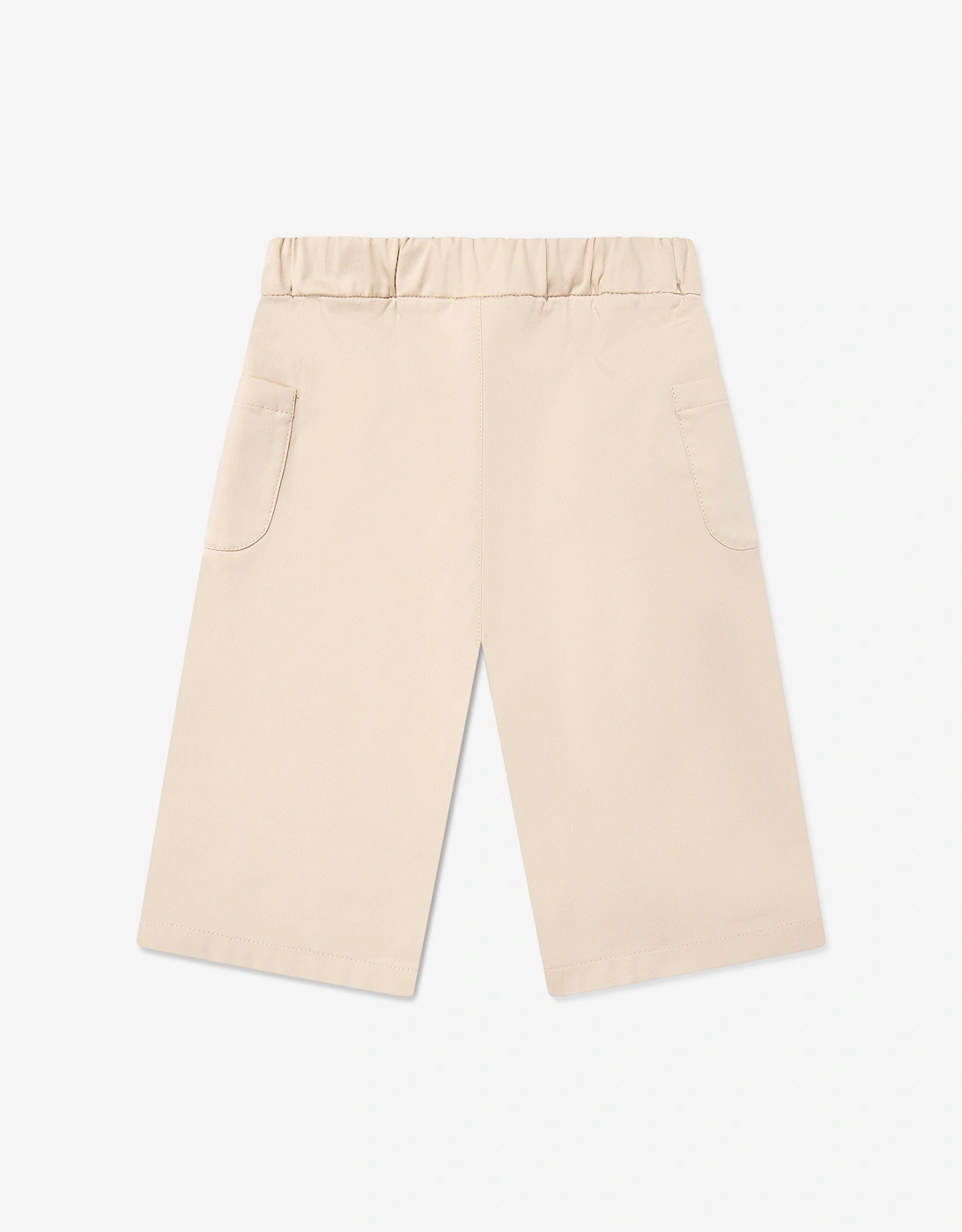Baby Girls Stretch Gabardine Trousers in Beige