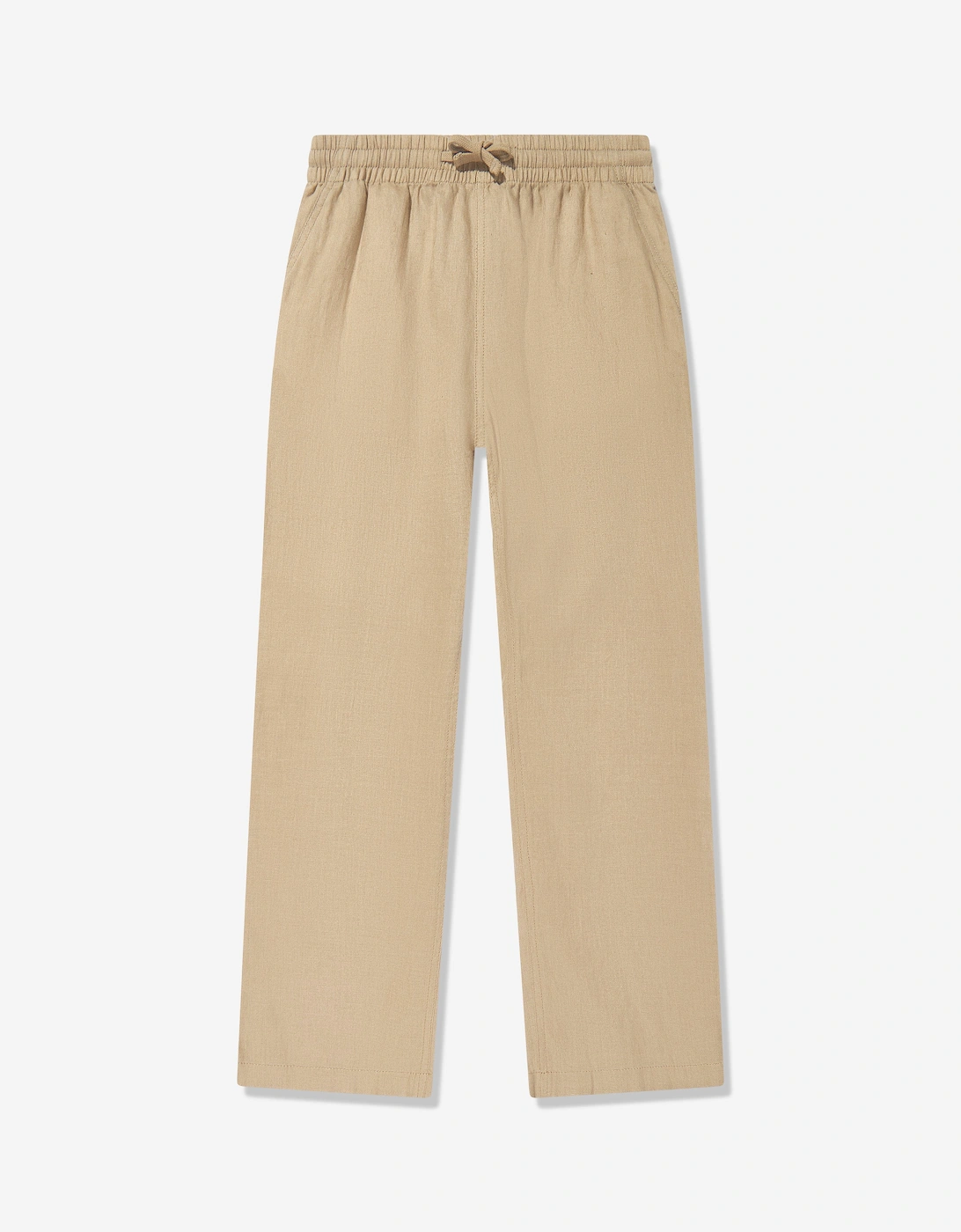 Boys Linen Trousers in Brown, 6 of 5