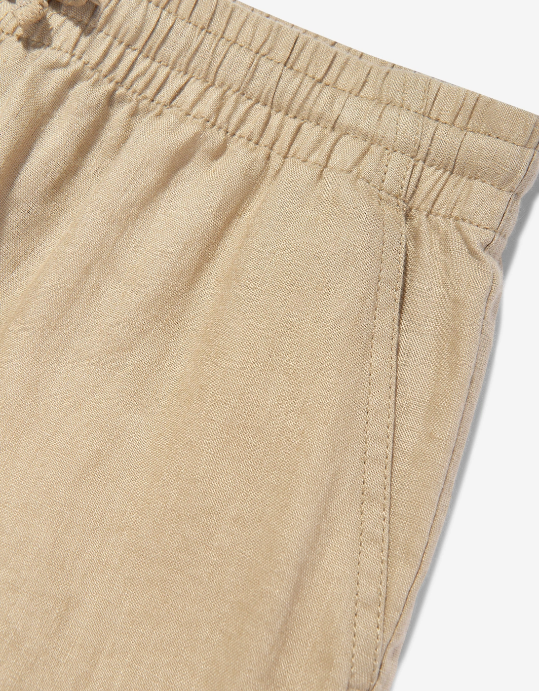 Boys Linen Trousers in Brown