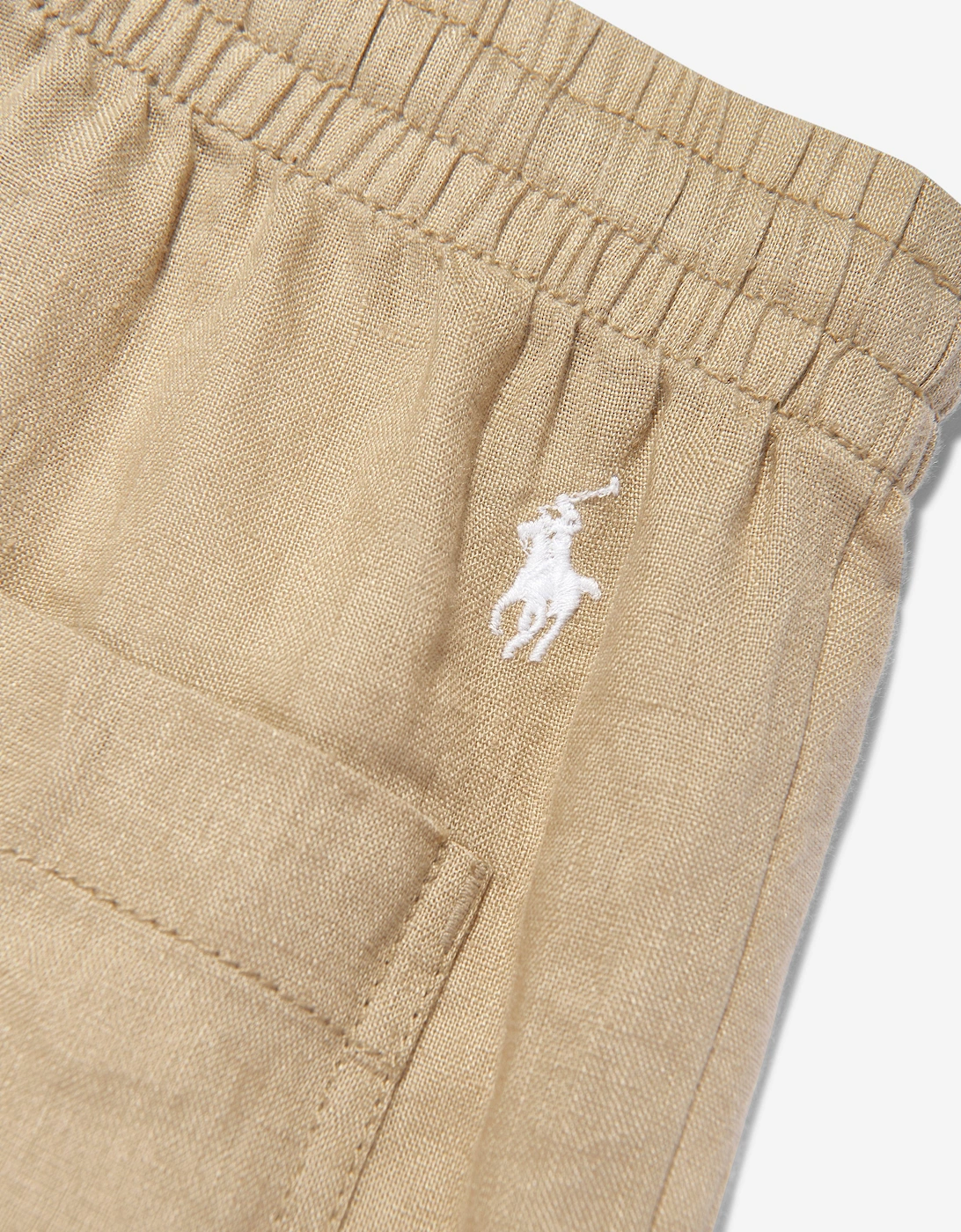 Boys Linen Trousers in Brown