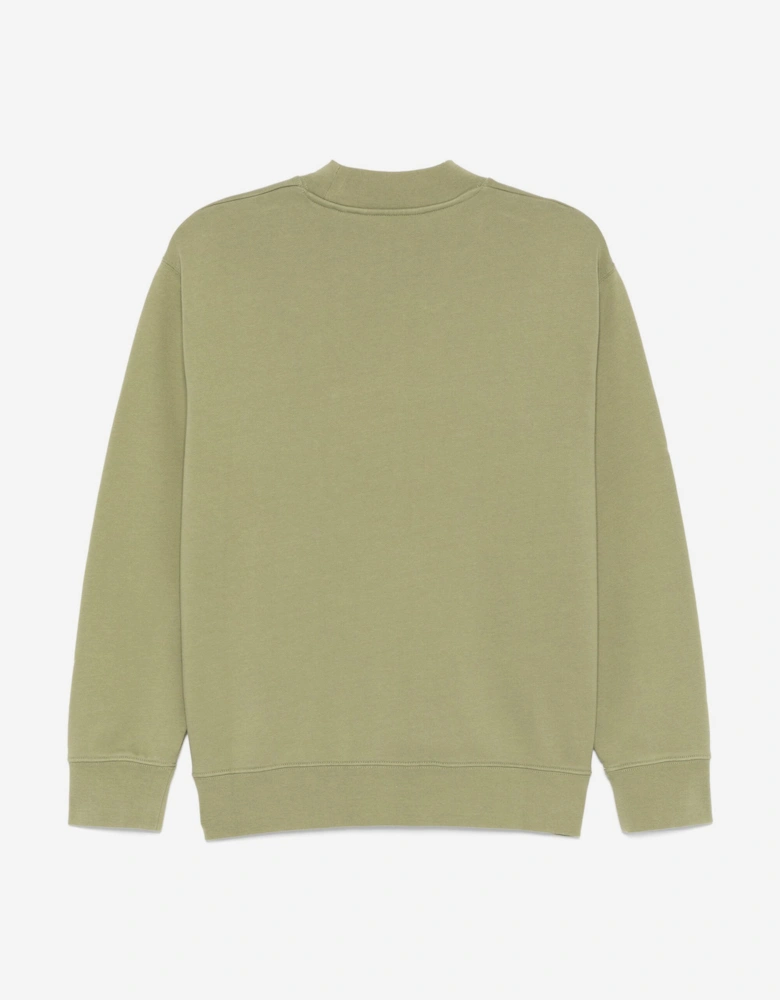 Kids Classic Curved Logo Sweatshirt in Green