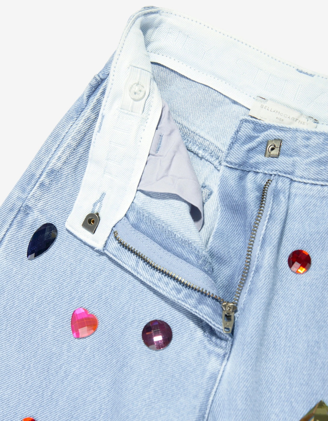 Girls Jewelled Denim Jeans in Blue