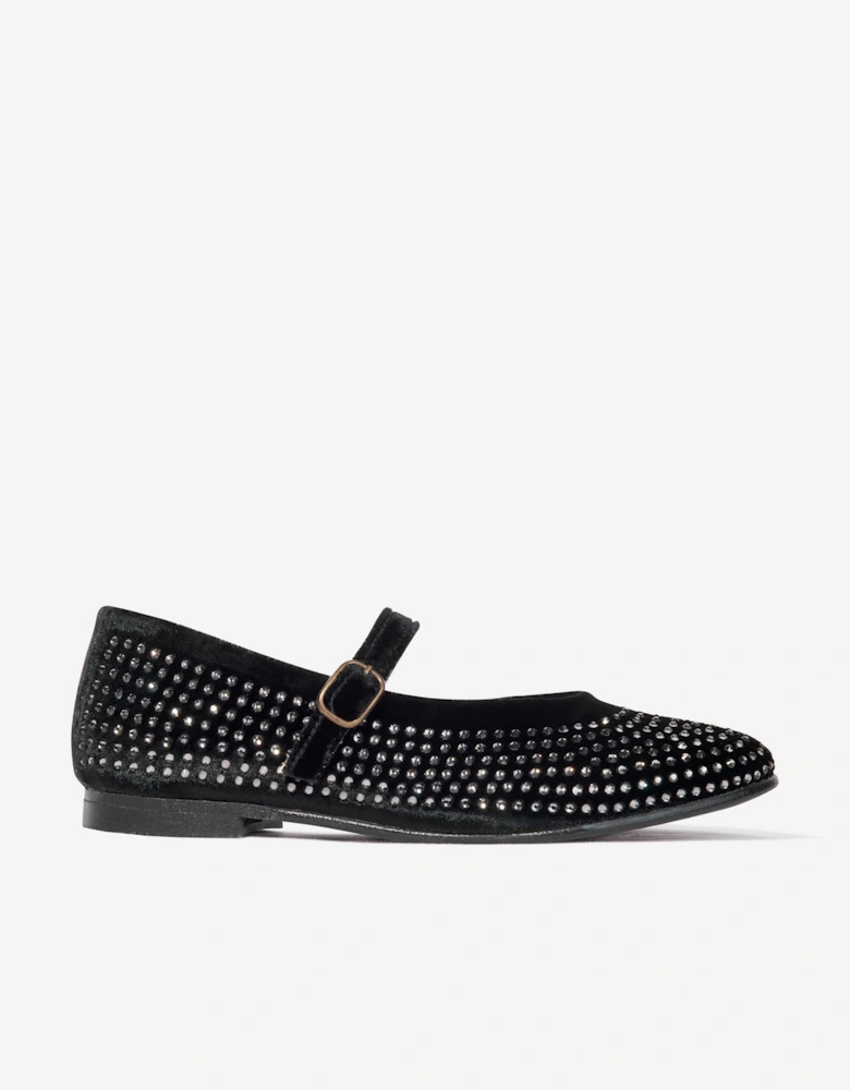 Girls Diamante Shoes in Black