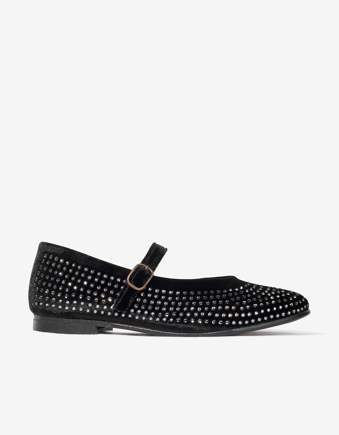 Girls Diamante Shoes in Black, 5 of 4