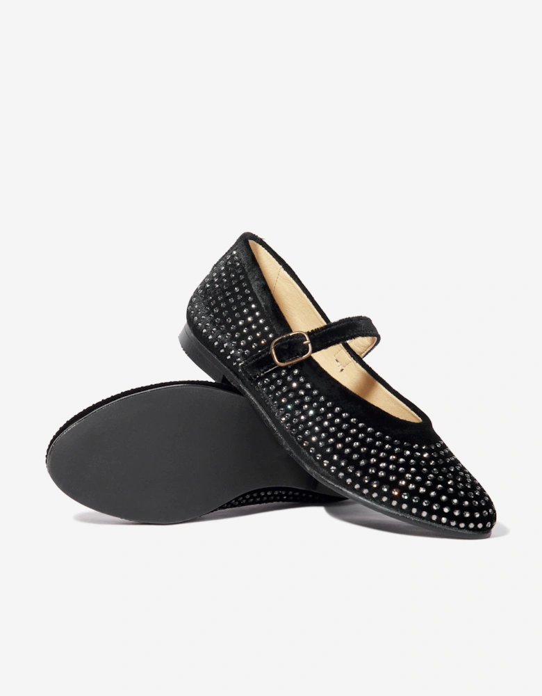 Girls Diamante Shoes in Black