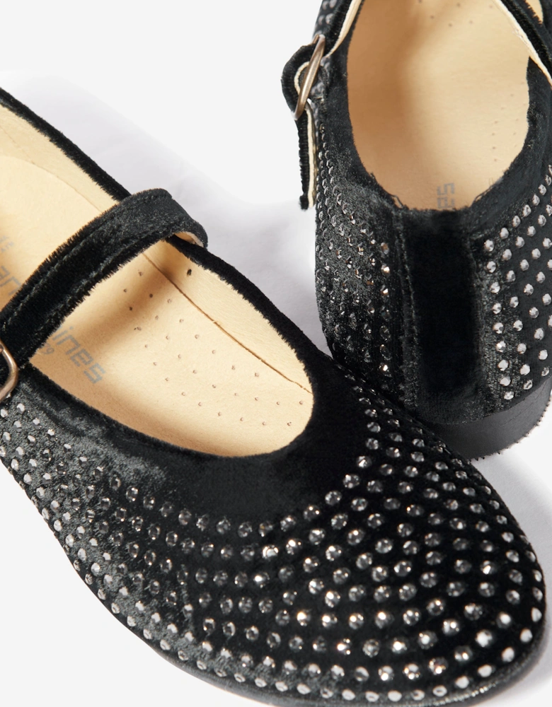 Girls Diamante Shoes in Black