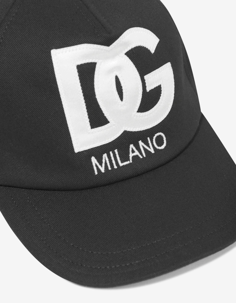 Boys Embroidered Logo Cap in Black