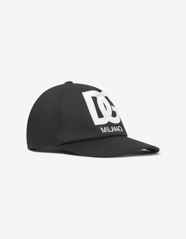 Boys Embroidered Logo Cap in Black