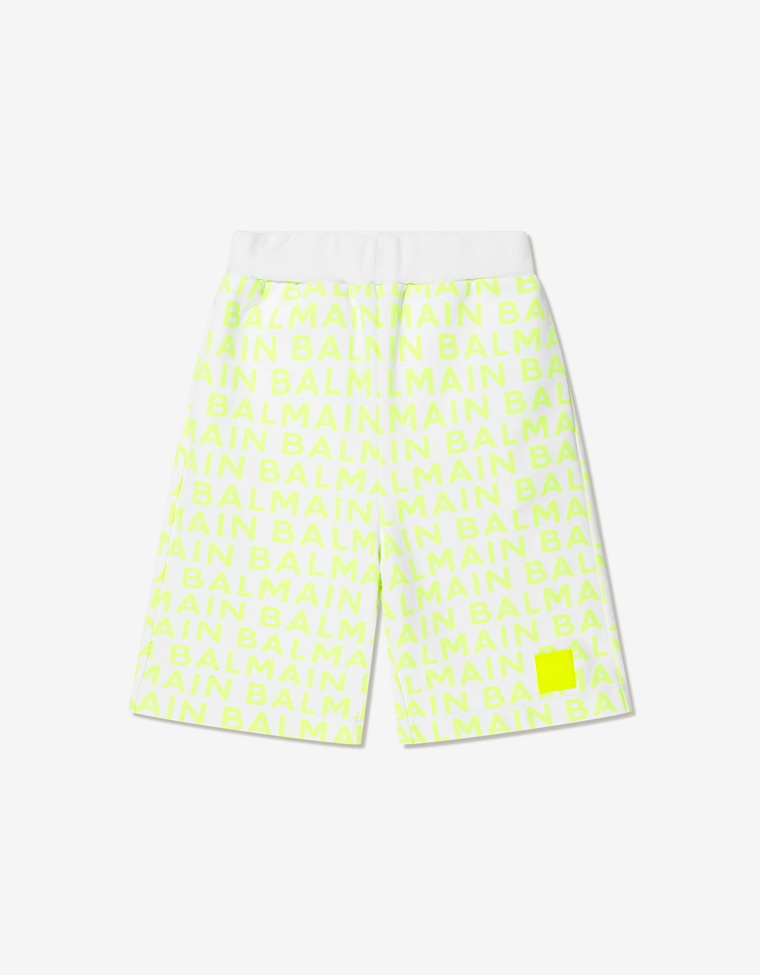 Boys Logo Jersey Shorts in White, 6 of 5