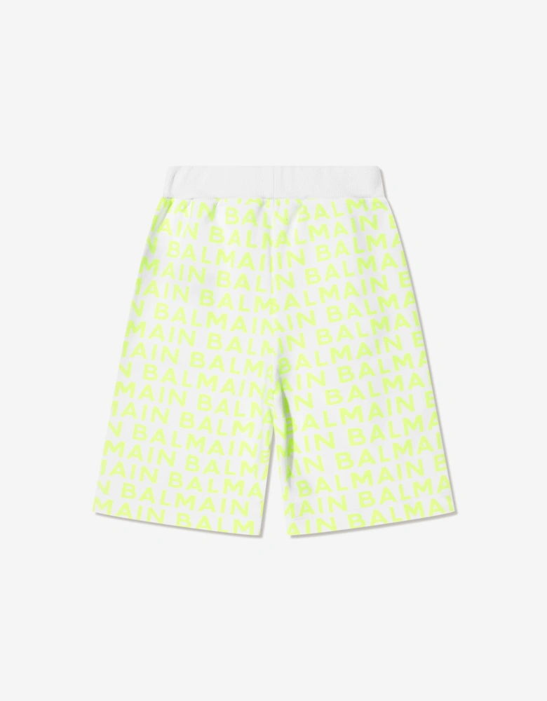 Boys Logo Jersey Shorts in White