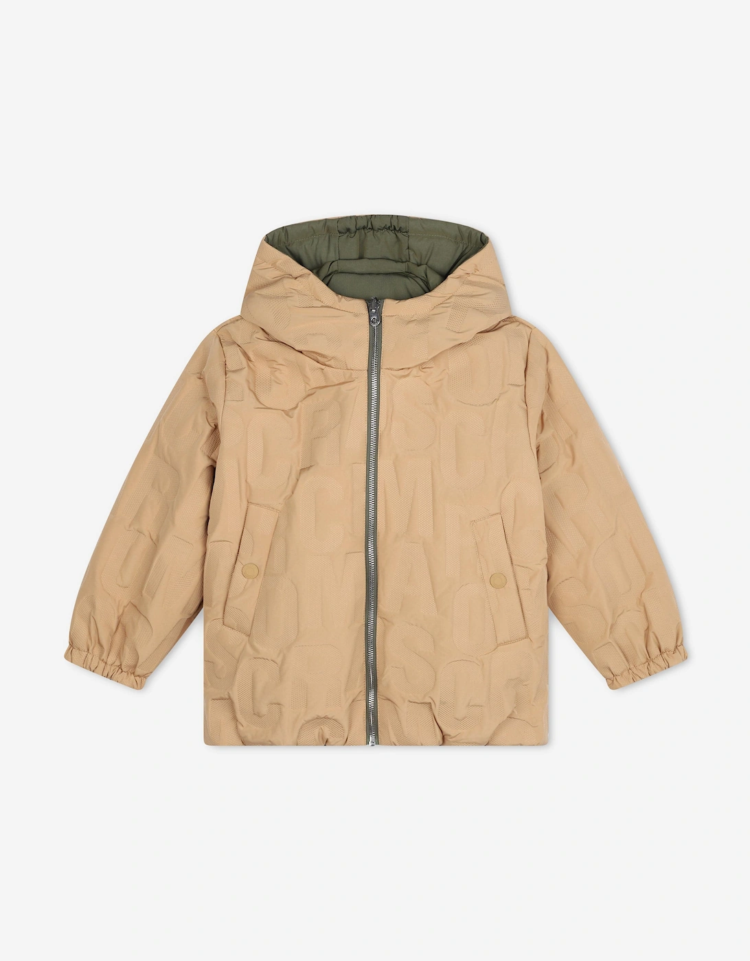 Kids Reversible Puffer Jacket in Brown
