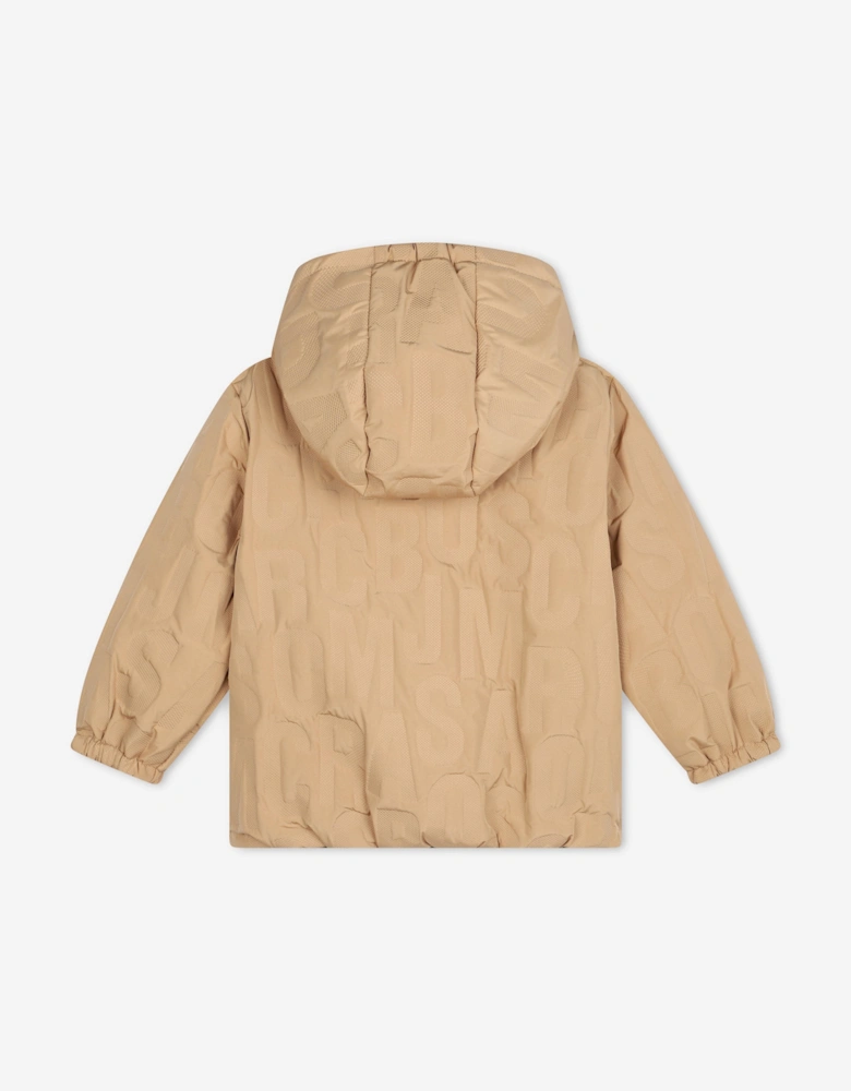Kids Reversible Puffer Jacket in Brown