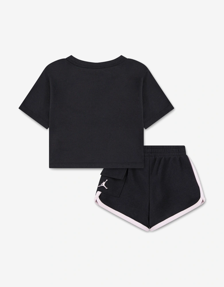 Girls Hidden In Plain Sight Short Set in Black