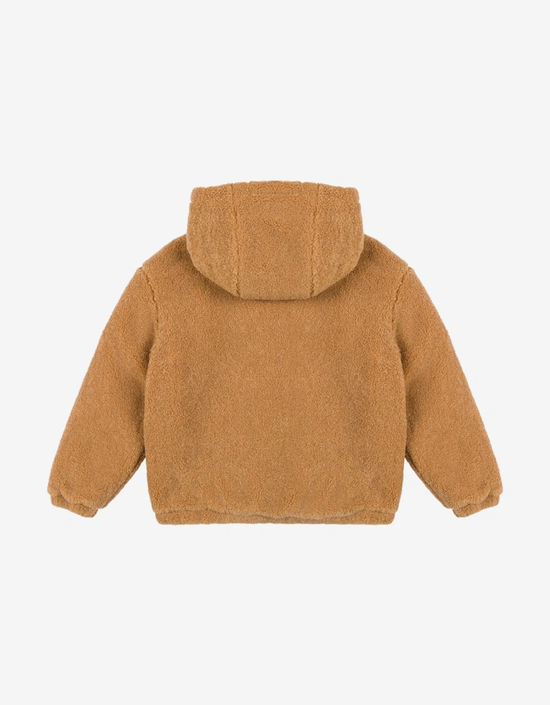 Kids Teddy Fleece Jacket in Brown