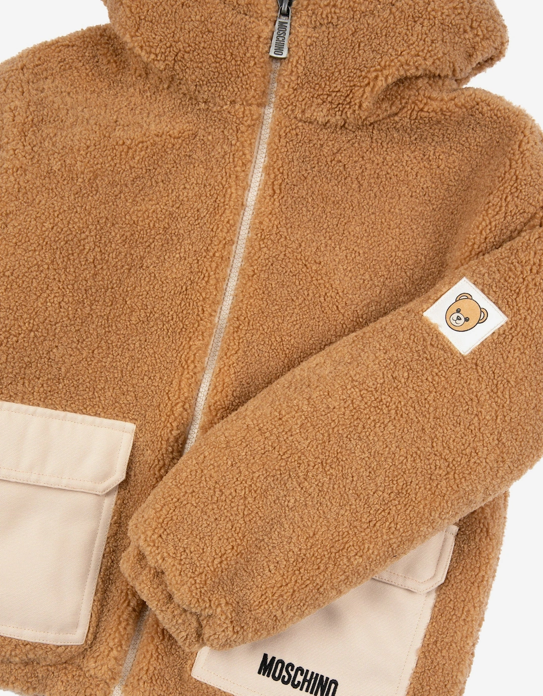 Kids Teddy Fleece Jacket in Brown