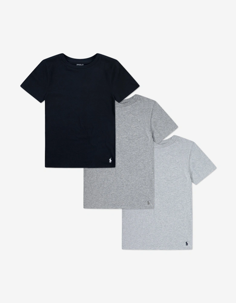 Boys 3 Pack T-Shirt Set in Black