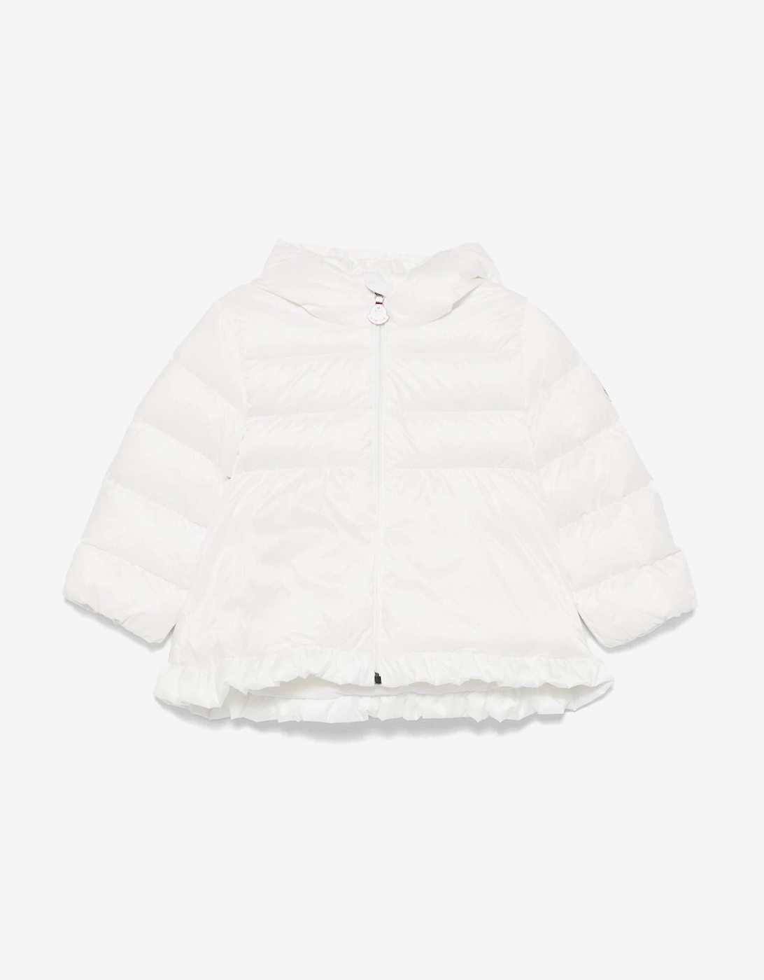 Enfant Baby Girls Down Padded Odile Jacket in White, 5 of 4