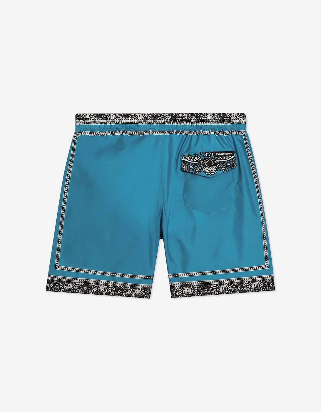 Boys Bandana Print Swim Shorts in Blue