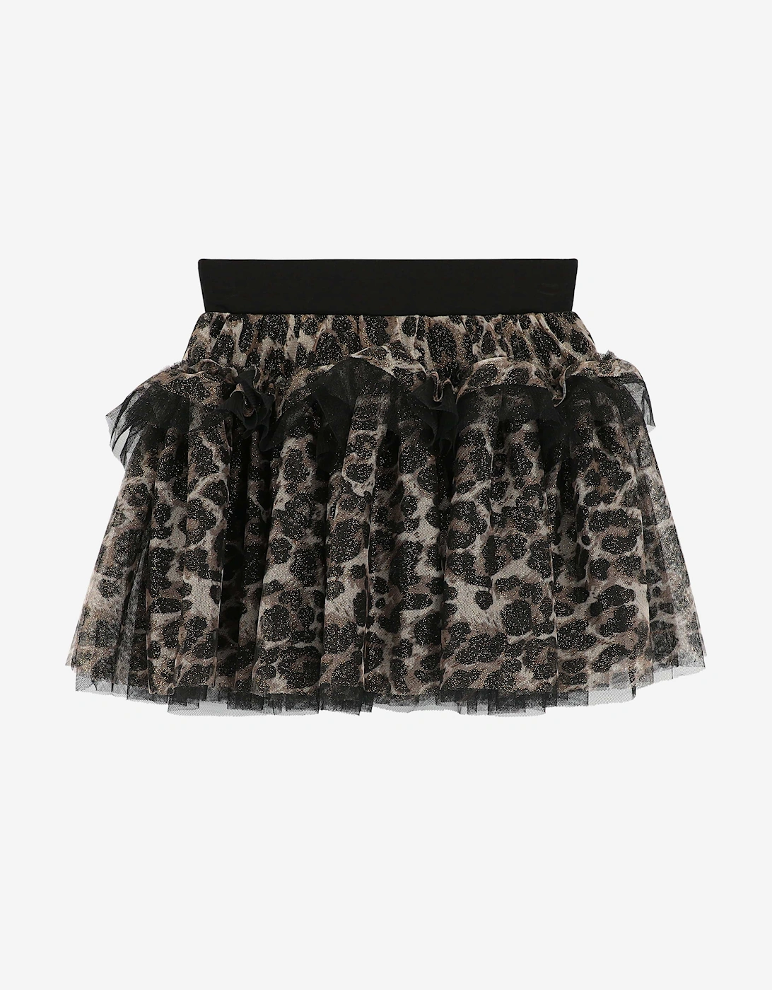 Angels Face Girls Georgian Leopard Skirt in Black