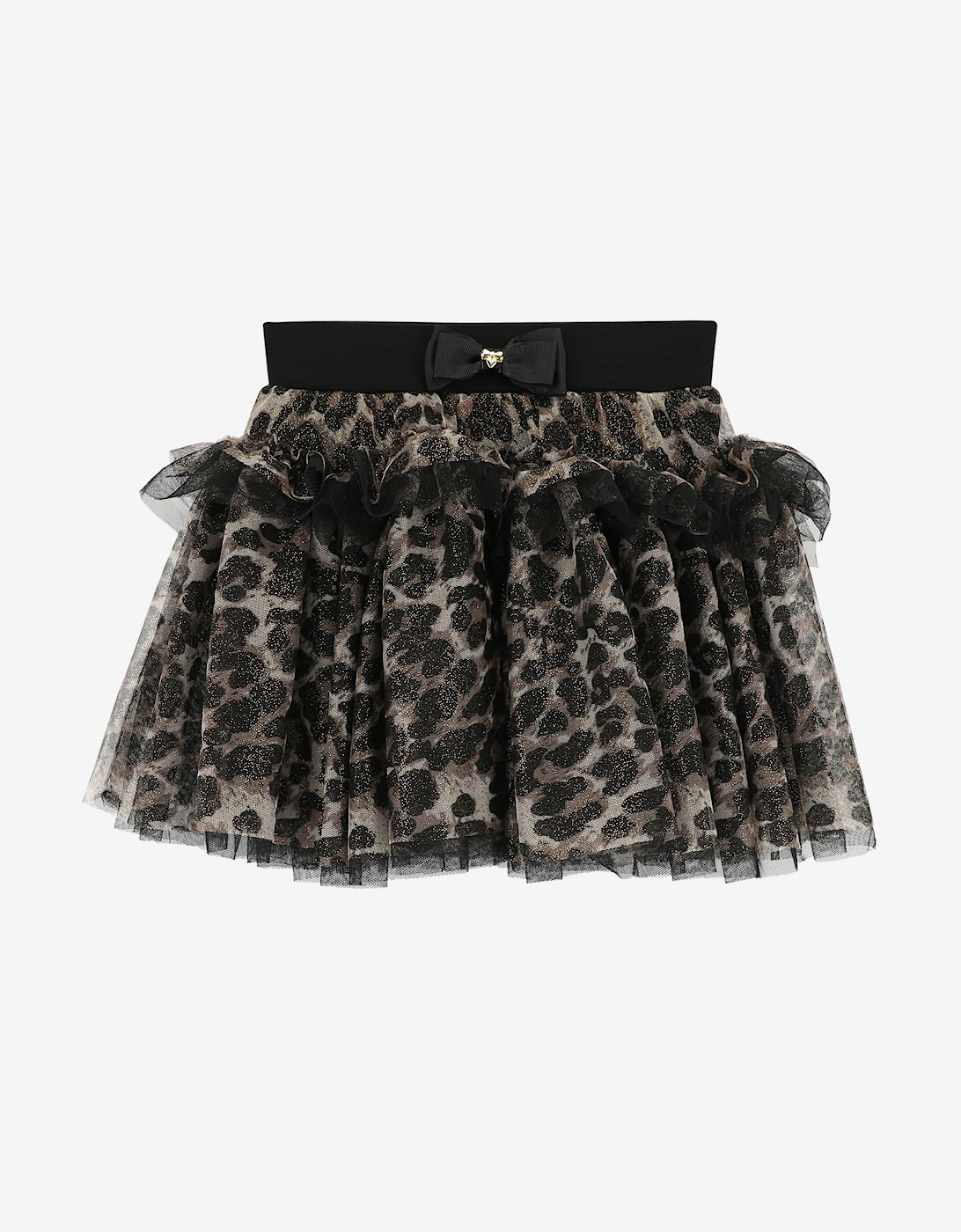 Angels Face Girls Georgian Leopard Skirt in Black, 5 of 4