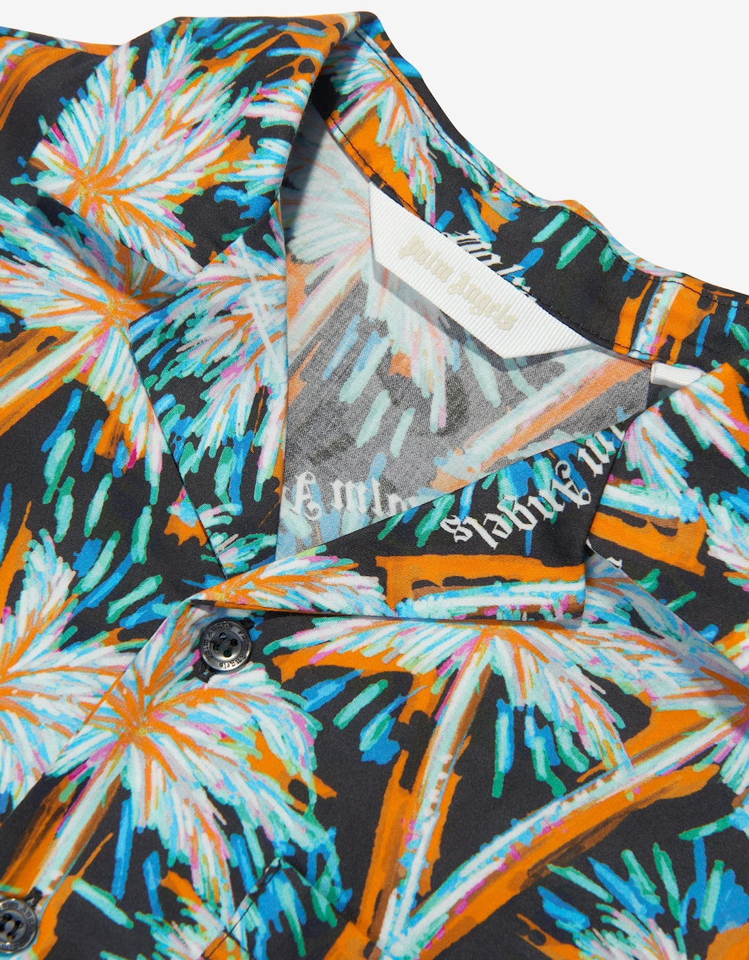 Boys AOP PA Palms Bowling Shirt in Black