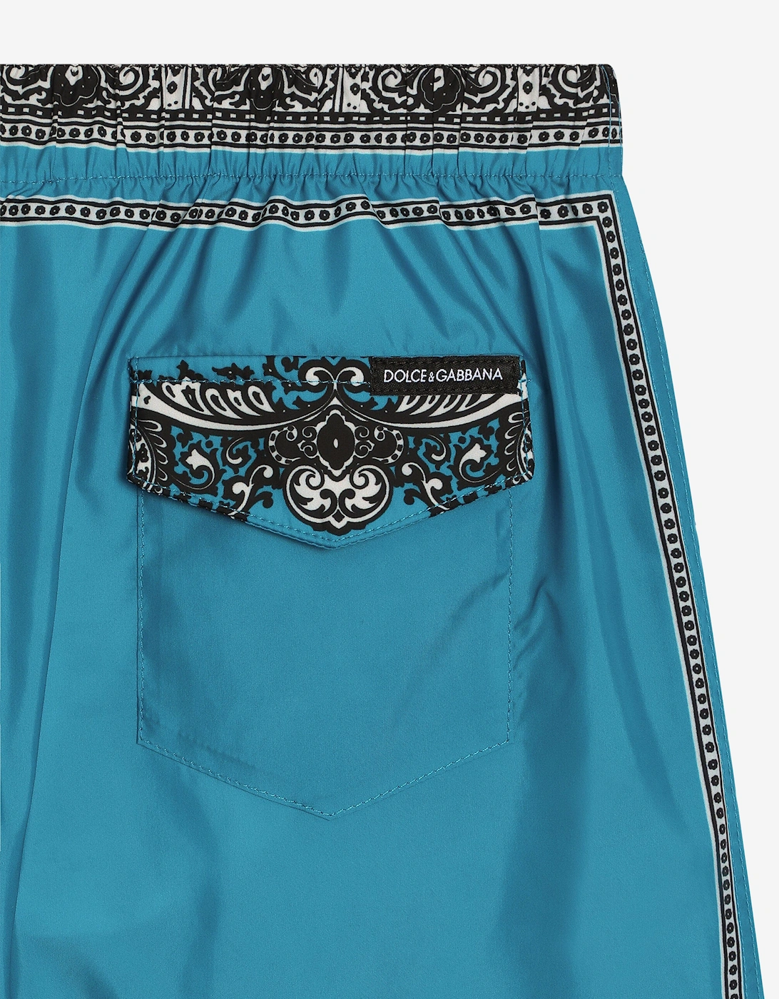 Boys Bandana Print Swim Shorts in Blue