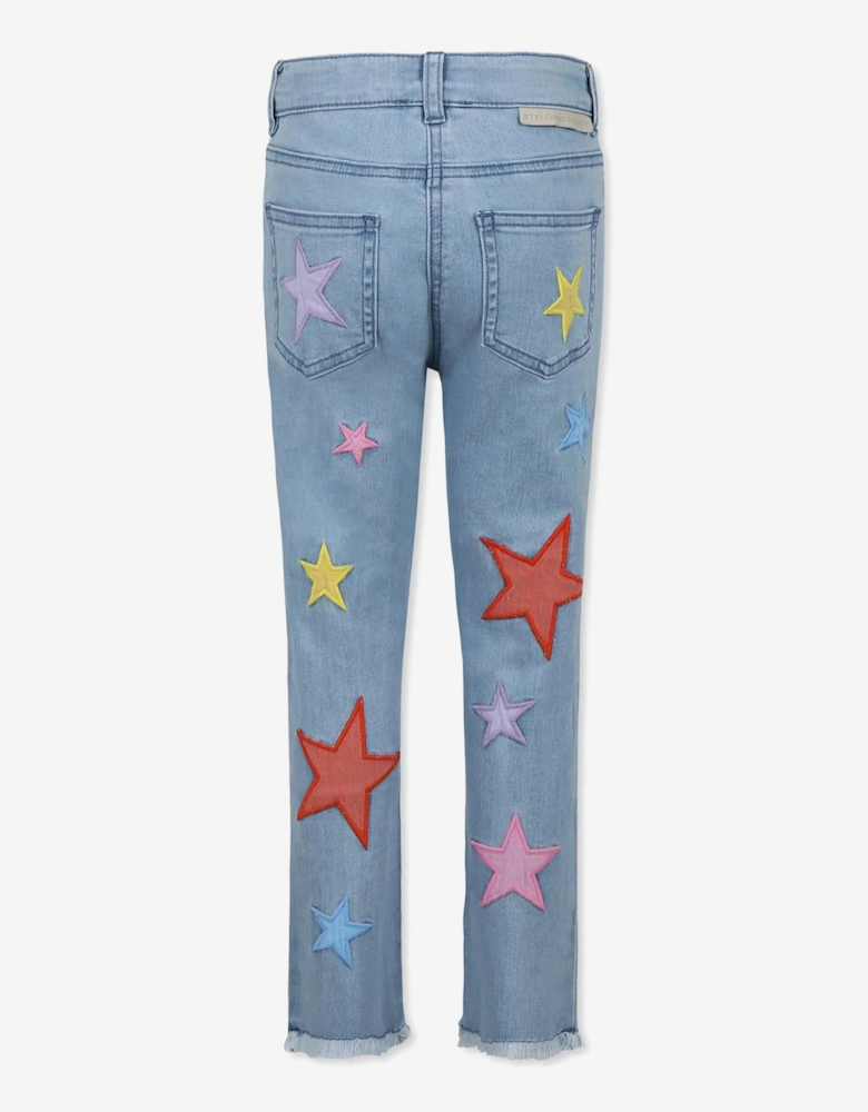 Girls Star Mom Jeans in Blue