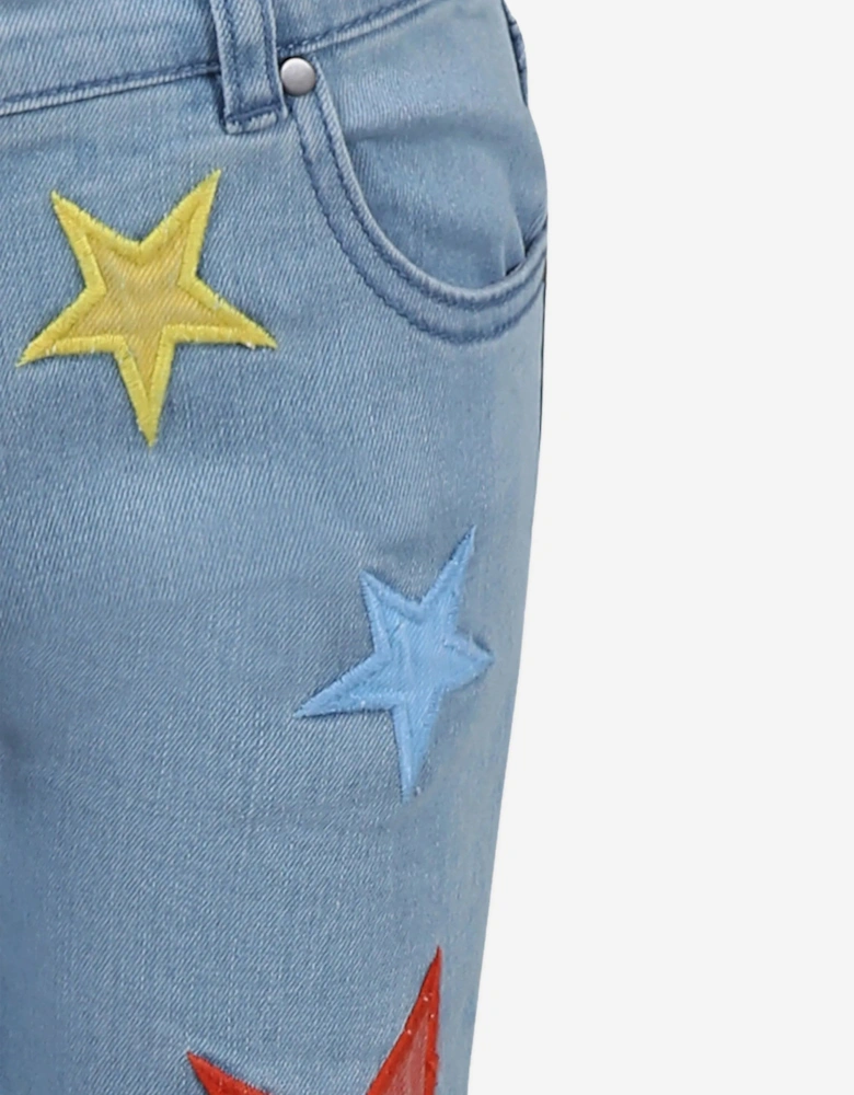 Girls Star Mom Jeans in Blue