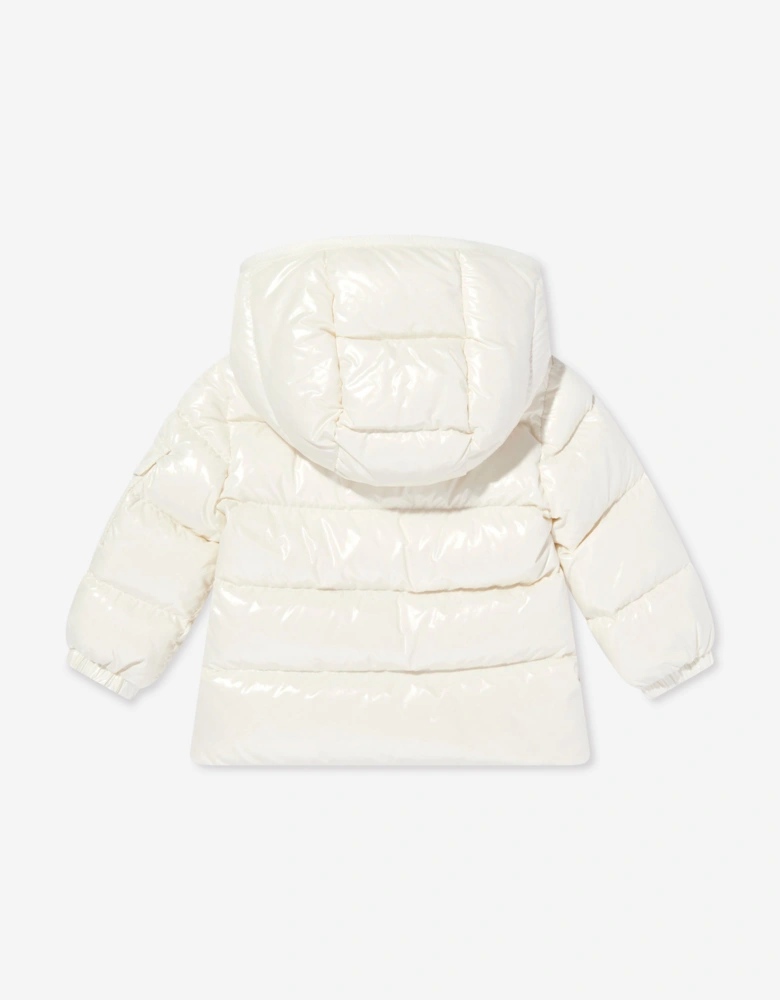Baby Girls Down Padded Bady Jacket in Ivory