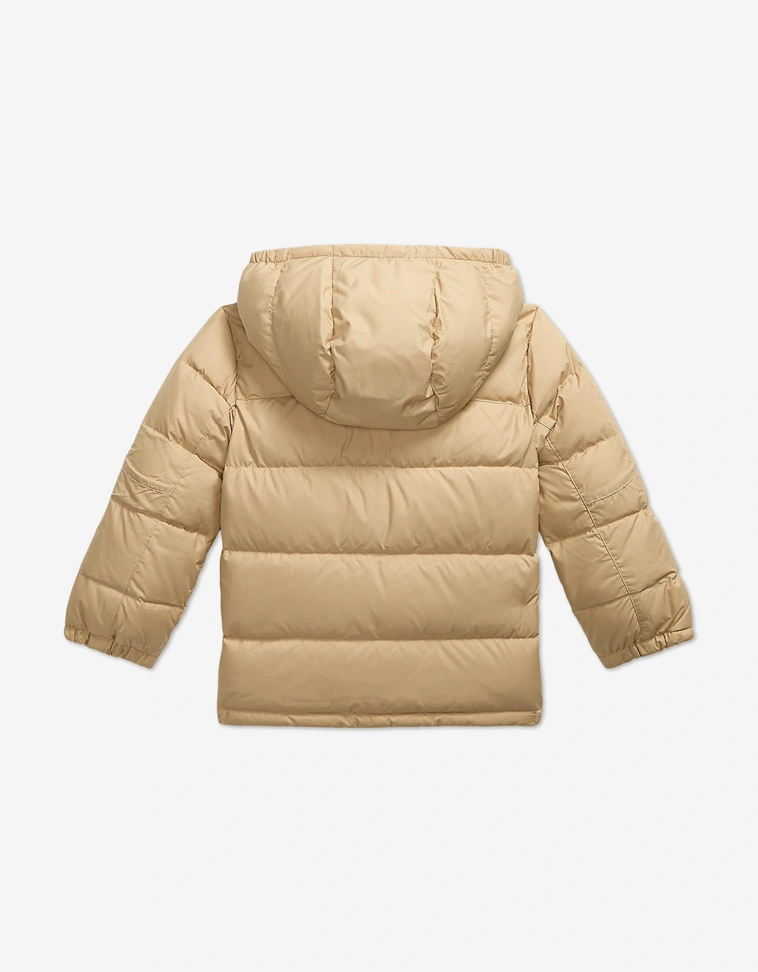 Boys Down Padded Puffer Jacket in Beige