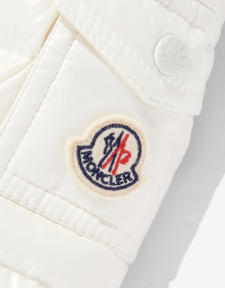 Baby Girls Down Padded Bady Jacket in Ivory