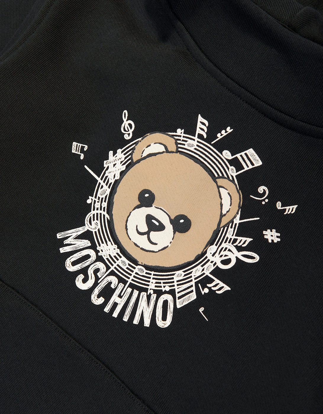 Kids Bear Logo Hoodie in Black