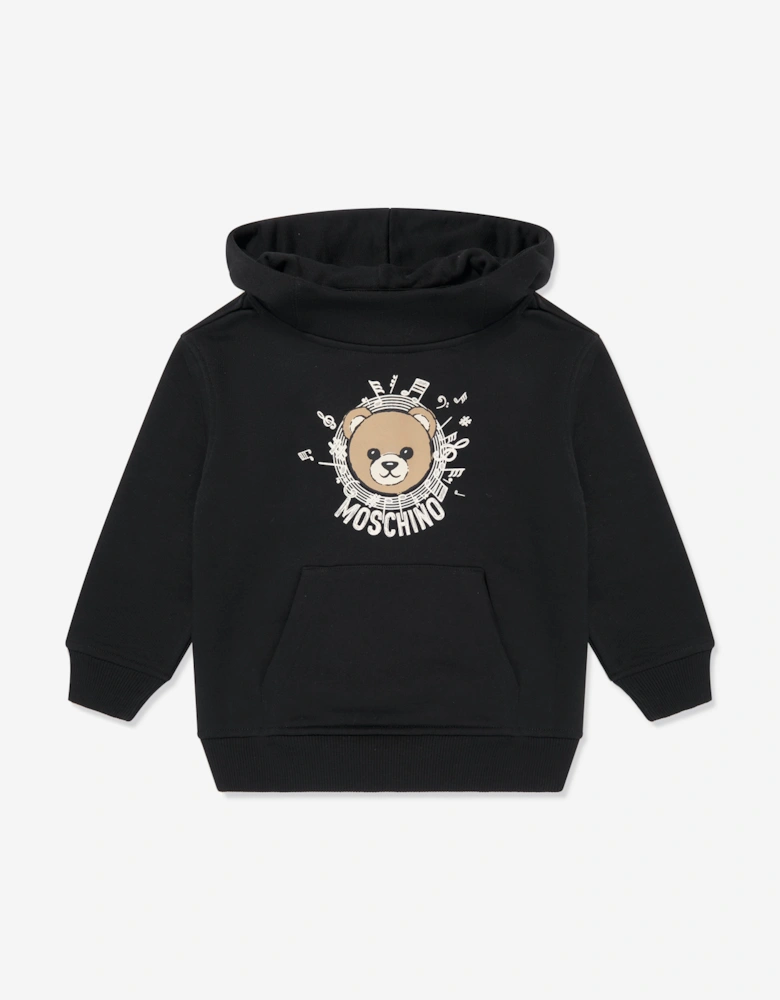 Kids Bear Logo Hoodie in Black