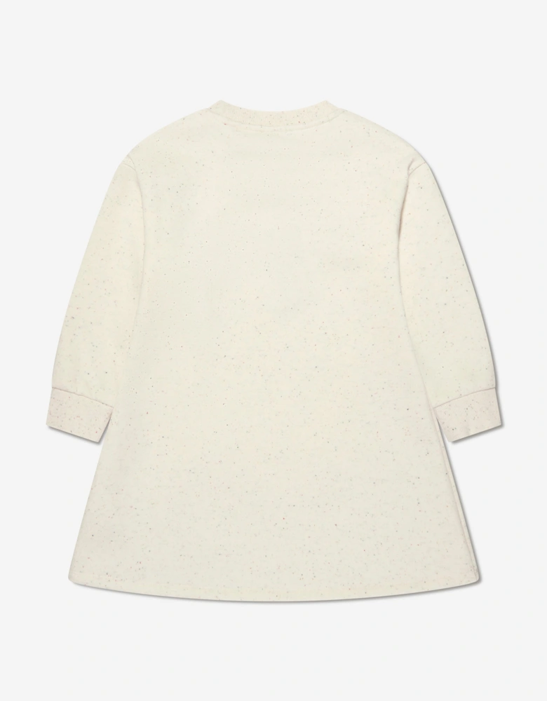 Girls Logo Sweater Dress in Beige