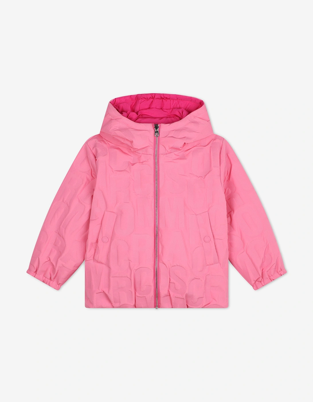 Girls Reversible Puffer Jacket in Pink