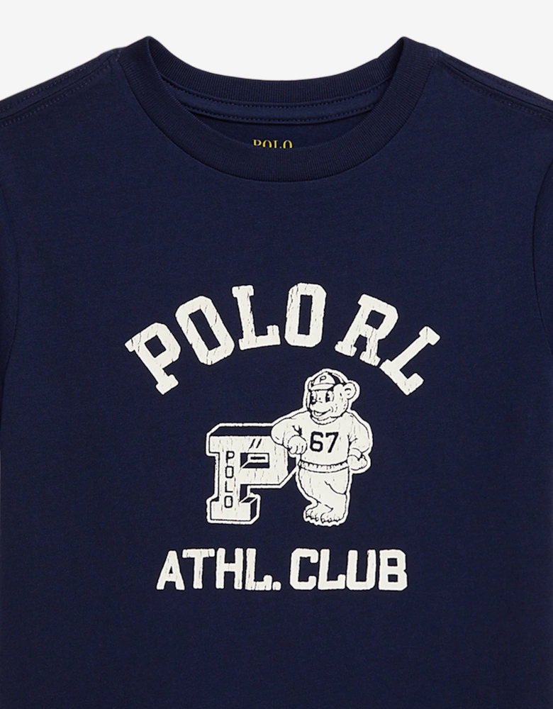 Boys Athletic Club T-Shirt in Navy