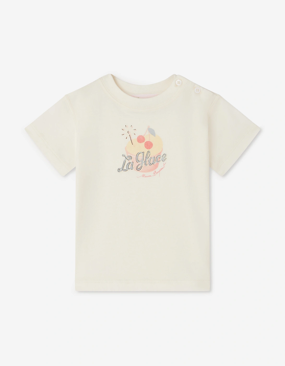 Baby Girls Dom T-Shirt in Ivory, 5 of 4