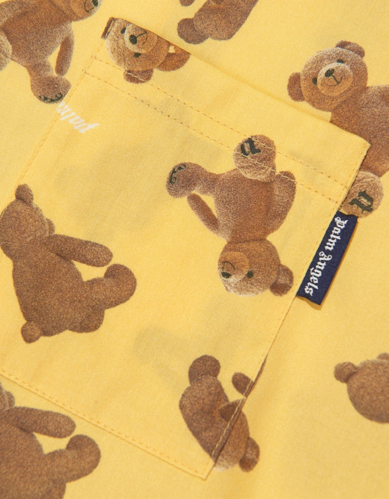 Boys AOP PA Bears Bowling Shirt in Yellow