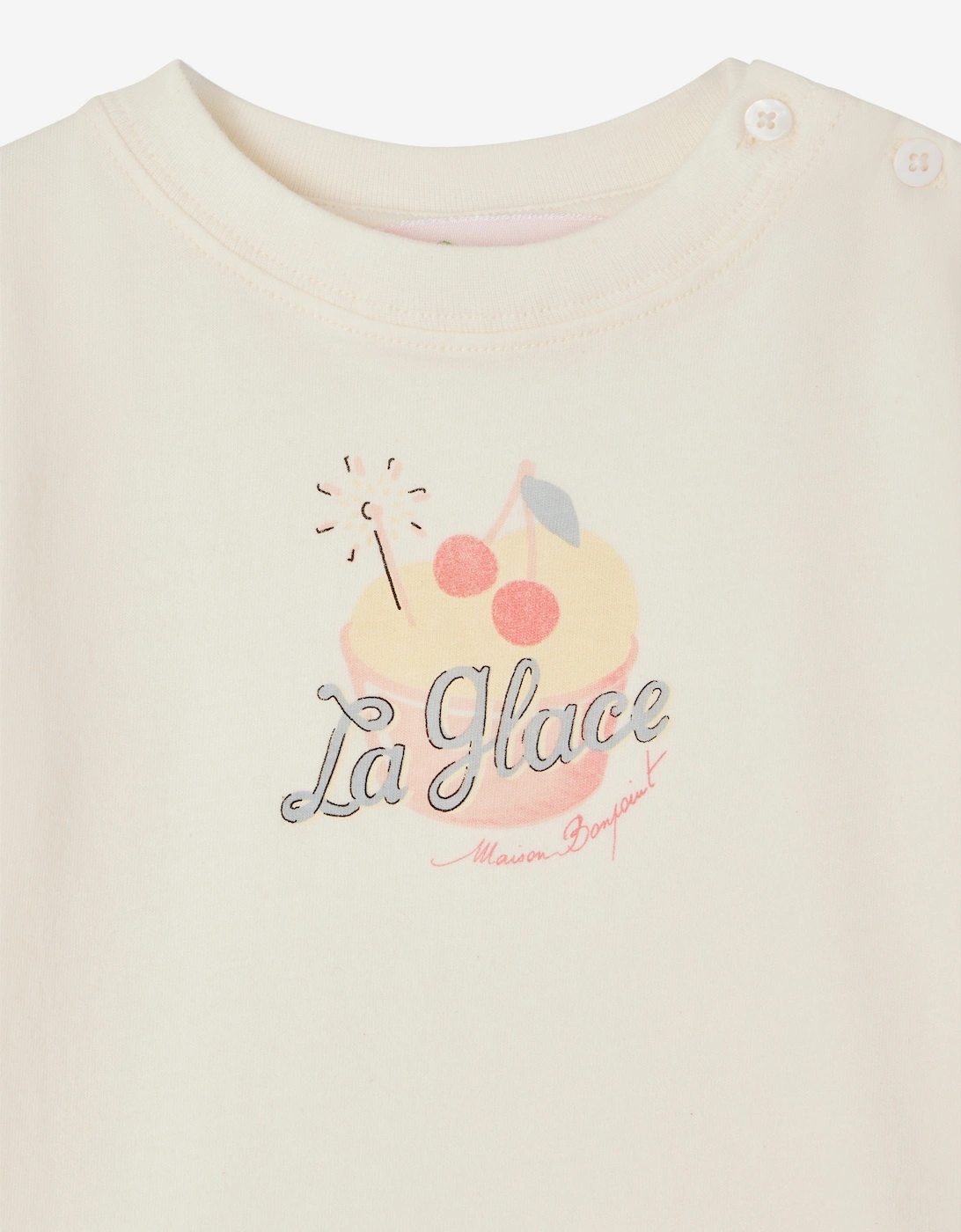 Baby Girls Dom T-Shirt in Ivory