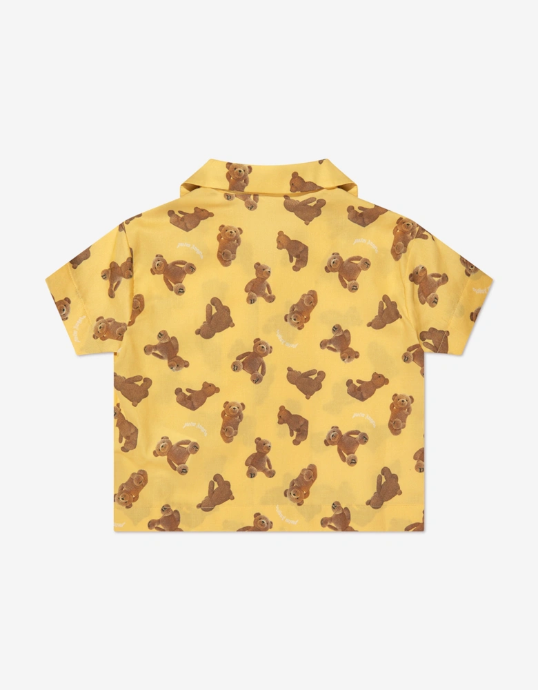 Boys AOP PA Bears Bowling Shirt in Yellow