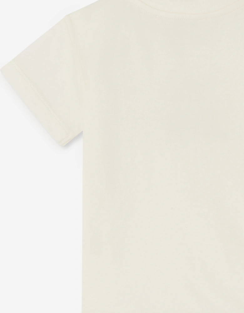Baby Girls Dom T-Shirt in Ivory