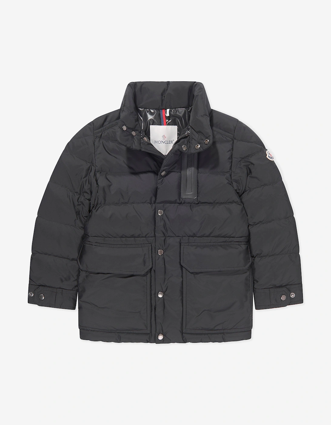 Enfant Boys Down Padded Klopas Short Parka in Black