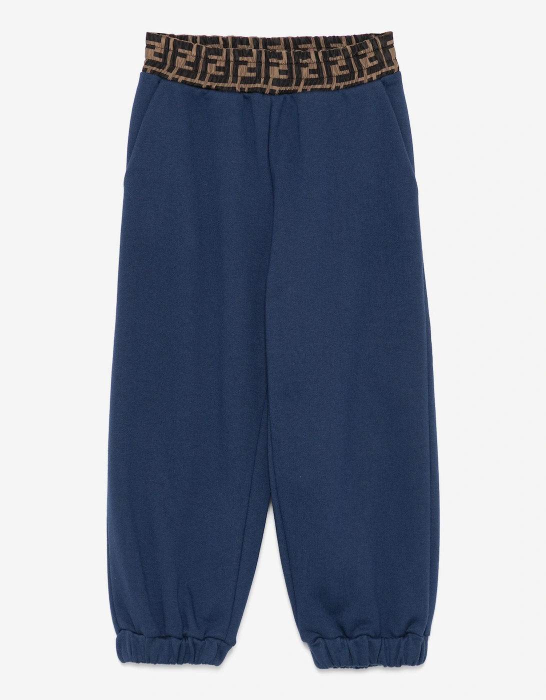 Fendi Unisex Blue Ff Logo Joggers In Navy - : Size 6 Yrs Kids