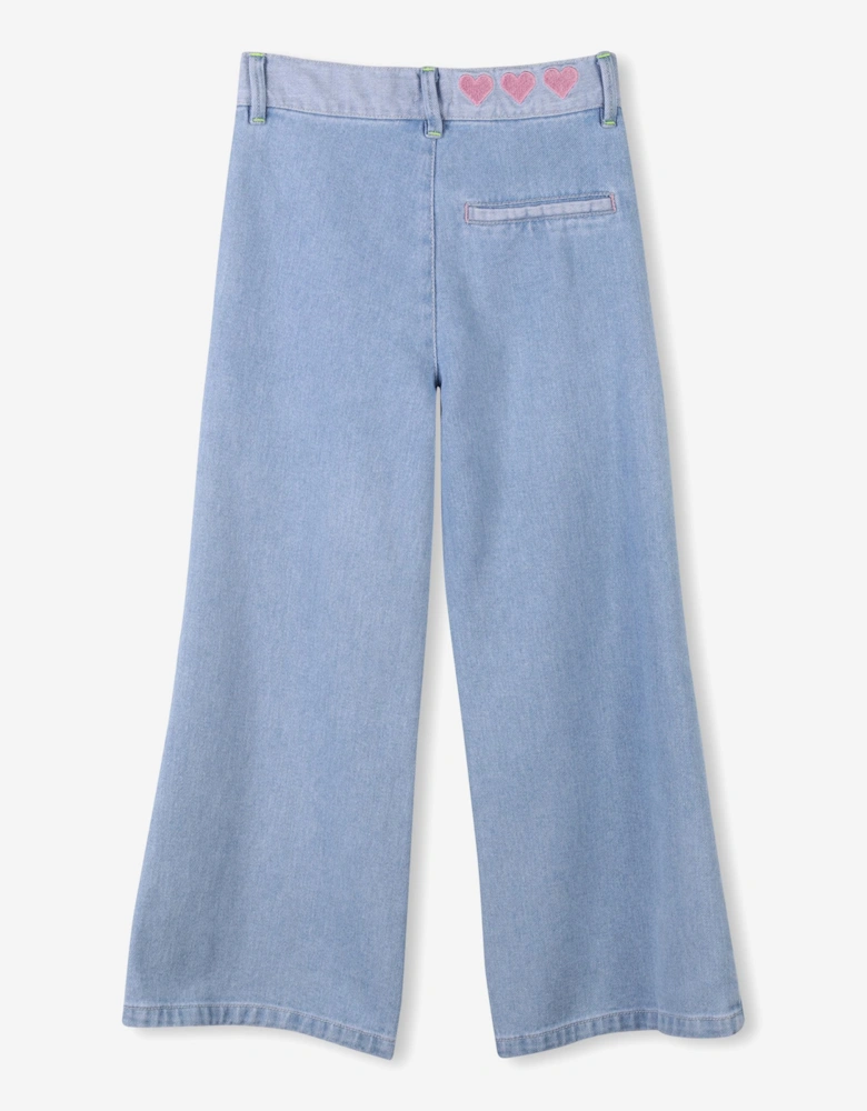 Billieblush Girls Denim Trousers in Blue