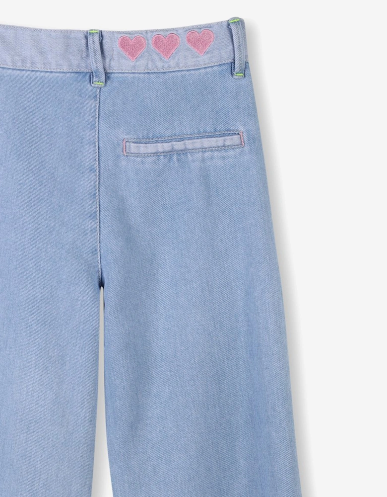 Billieblush Girls Denim Trousers in Blue