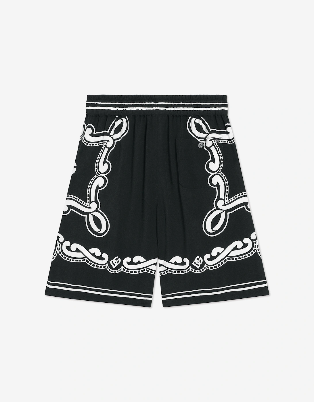 Boys Bandana Bermuda Shorts in Black