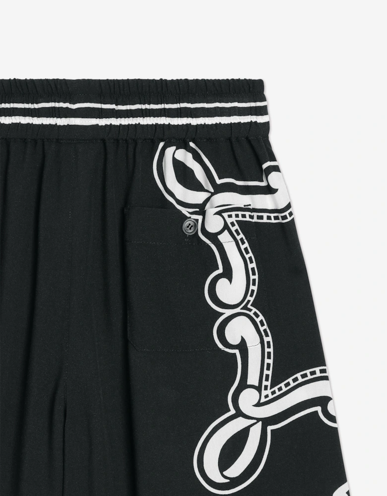 Boys Bandana Bermuda Shorts in Black