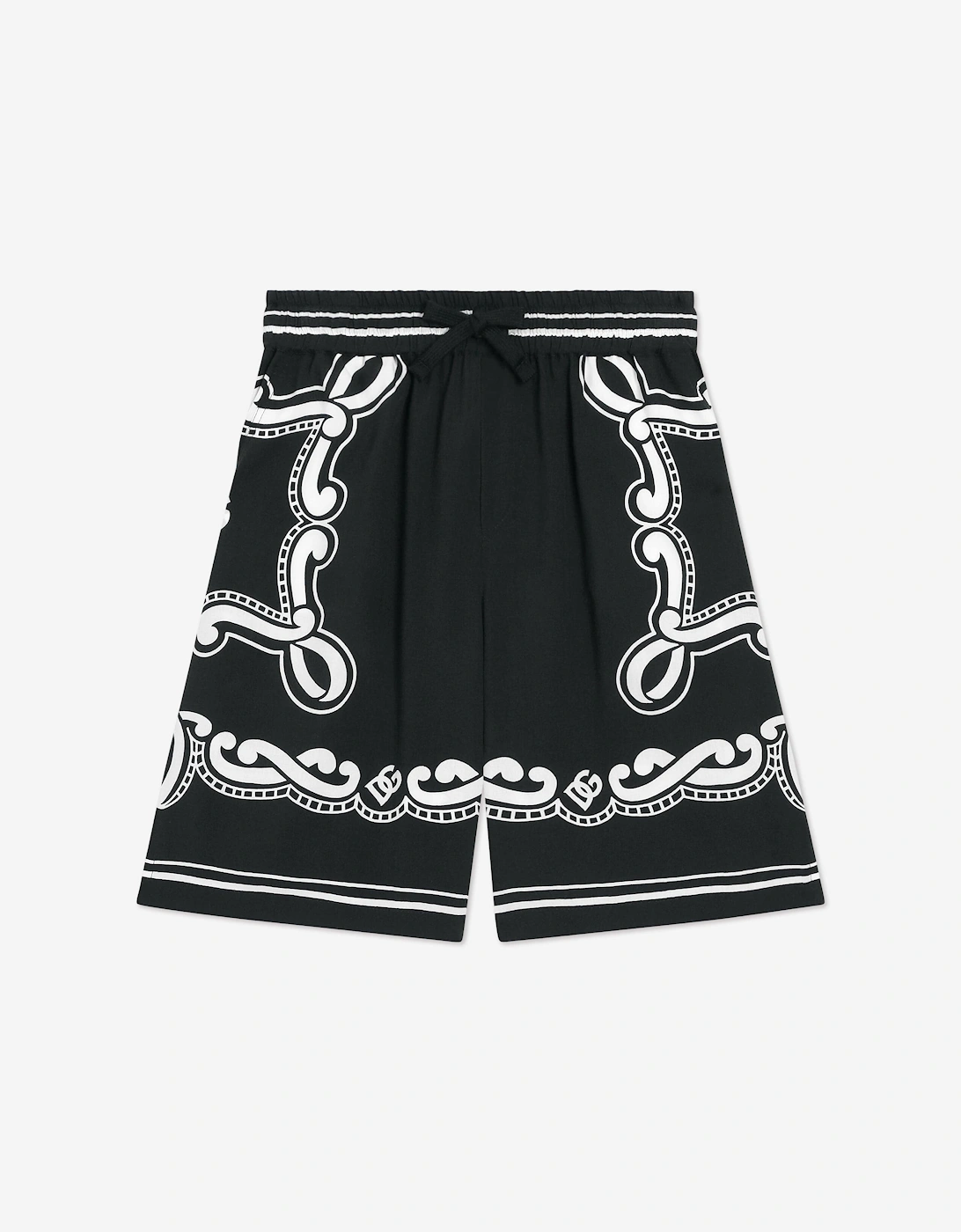 Boys Bandana Bermuda Shorts in Black, 6 of 5