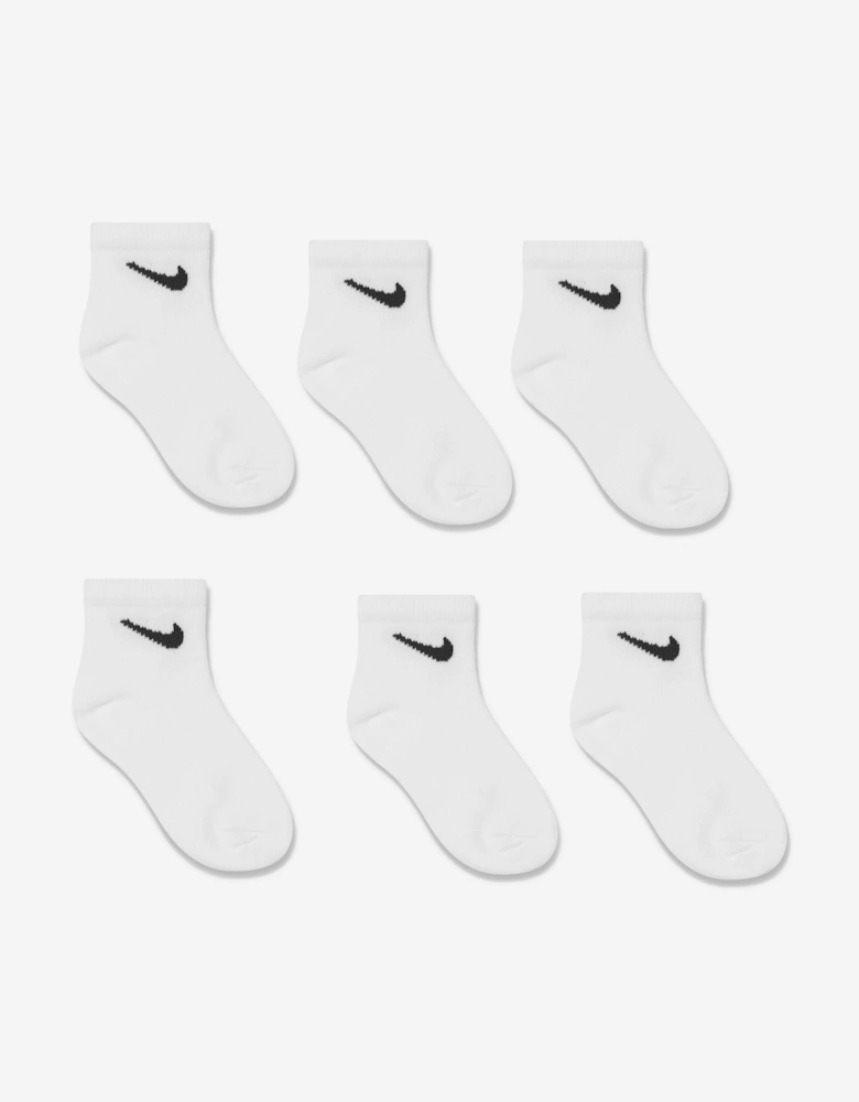 Kids 6 Pack Socks Set in White