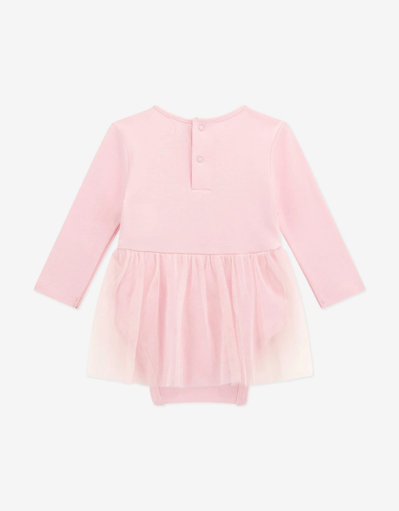 Baby Girls Bodysuit Dress in Pink